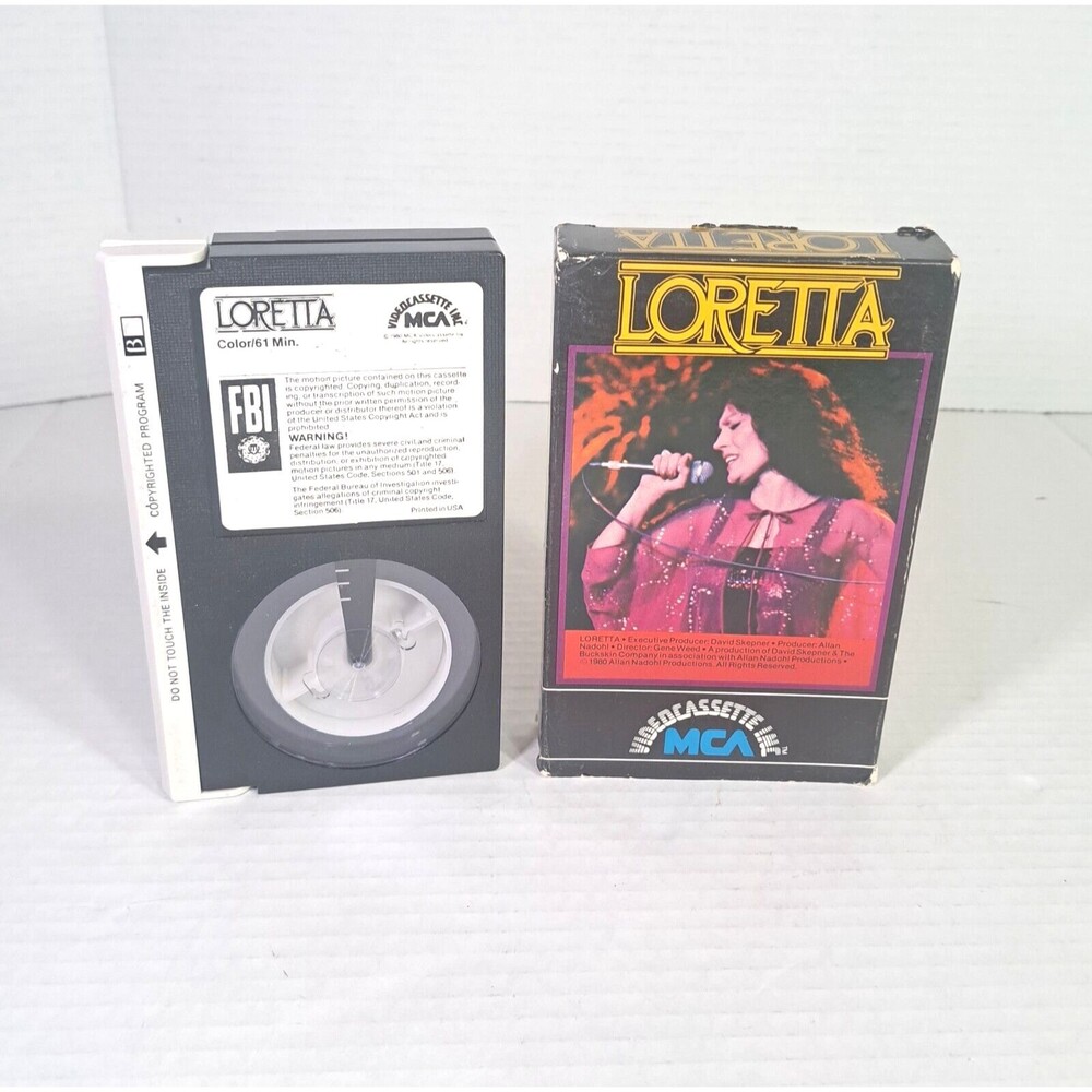Loretta Video Cassette Harrah’s In Reno MCA 1980 BETA Concert Live Country Vtg